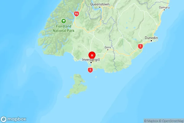 Hargest, Southland Region Map