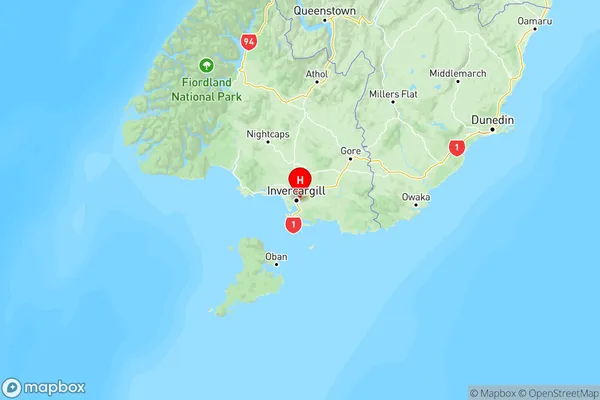 Hawthorndale, Southland Region Map