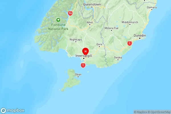 Myross Bush, Southland Region Map