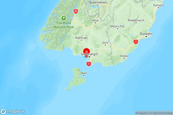 Oreti Beach, Southland Region Map