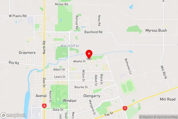 Rosedale, Southland Region Map