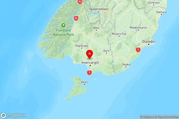 Ryal Bush, Southland Region Map