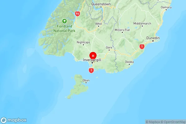 Waverley, Southland Region Map