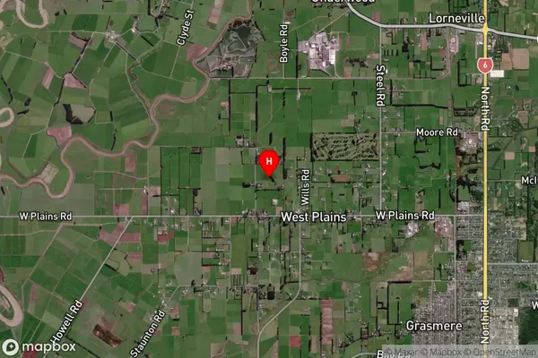 West Plains, Southland Satellite Map