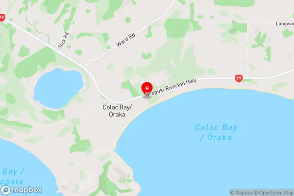 Colac Bay, Southland Region Map