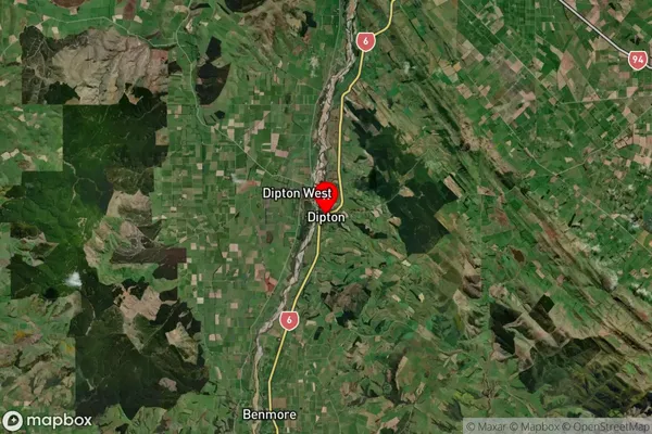 Dipton, Southland Satellite Map