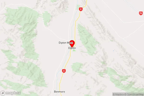 Dipton, Southland Region Map