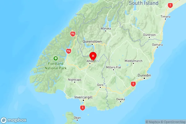 Garston, Southland Region Map