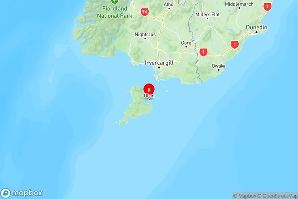 Halfmoon Bay, Southland Region Map
