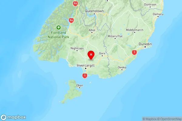 Hedgehope, Southland Region Map