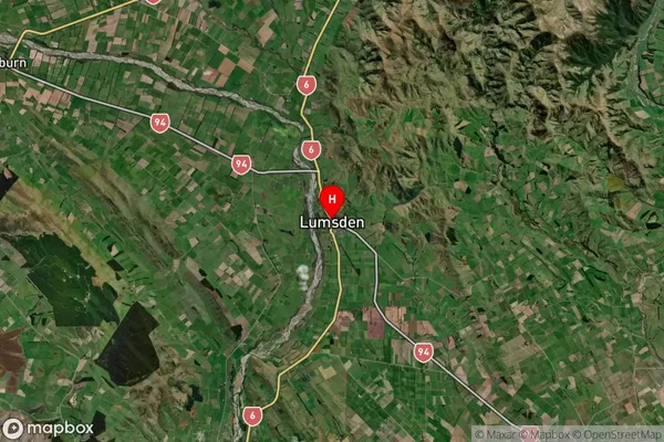 Lumsden, Southland Satellite Map