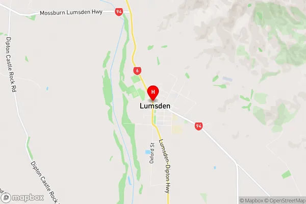 Lumsden Surrounds, Southland Region Map