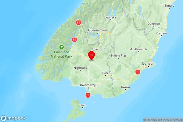 Lumsden Surrounds, Southland Region Map