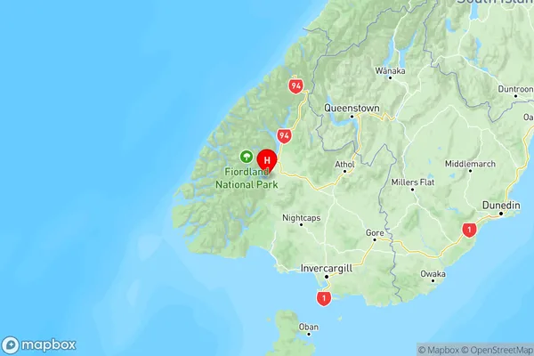 Manapouri, Southland Region Map