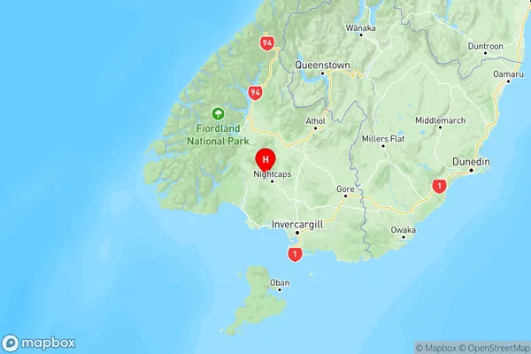 Ohai, Southland Region Map