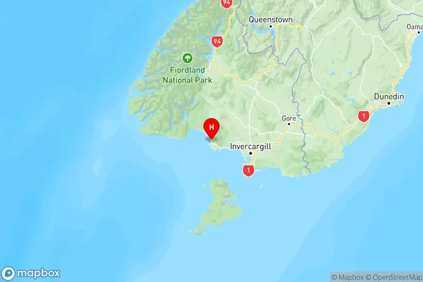 Orepuki, Southland Region Map