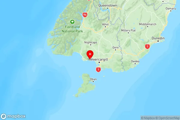 Riverton & Surrounds, Southland Region Map