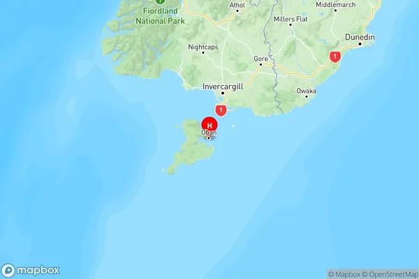 Stewart Island, Southland Region Map