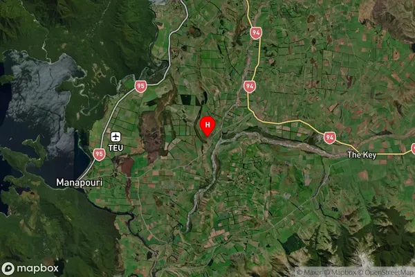 Te Anau, Southland Satellite Map