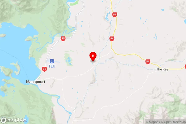 Te Anau, Southland Region Map