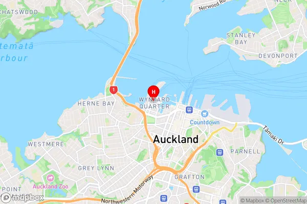 Wynyard Quarter, Auckland Region Map