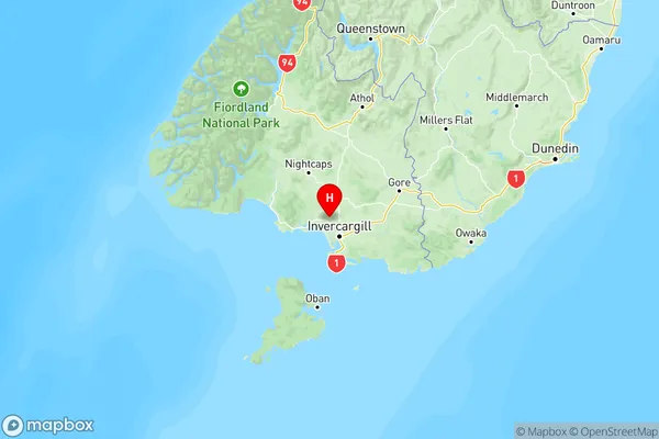 Waianiwa, Southland Region Map