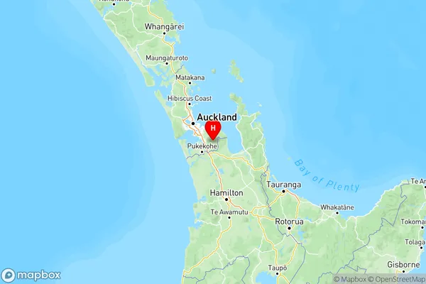 Hunua, Auckland Region Map