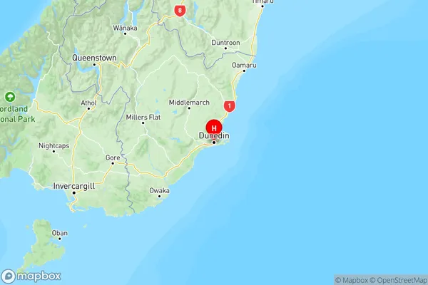 Central Otago / Lakes District, Otago Region Map