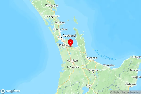 Mangatangi, Auckland Region Map