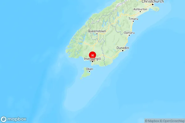 Southland, Southland Region Map