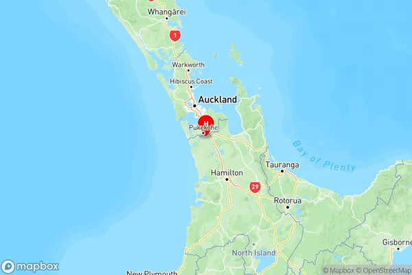 Tuakau, Auckland Region Map