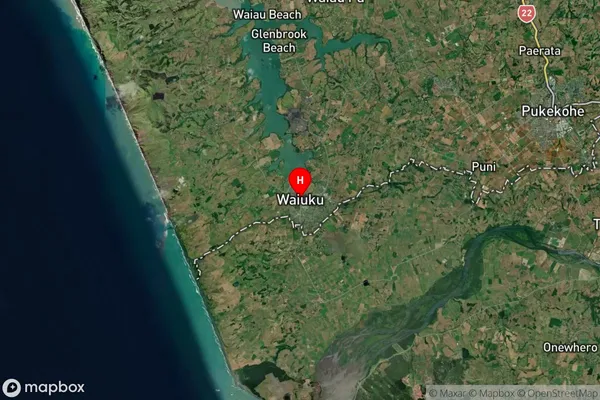 Waiuku, Auckland Satellite Map