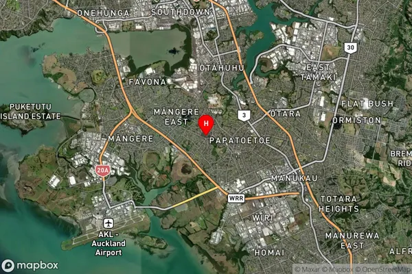 Franklin, Auckland Satellite Map