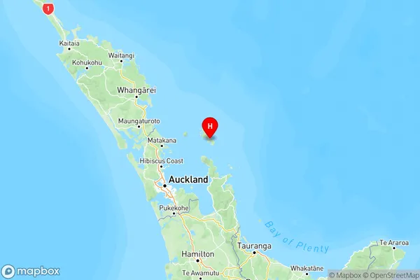 Great Barrier Island, Auckland Region Map