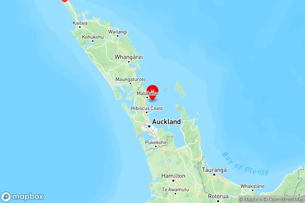 Kawau Island, Auckland Region Map