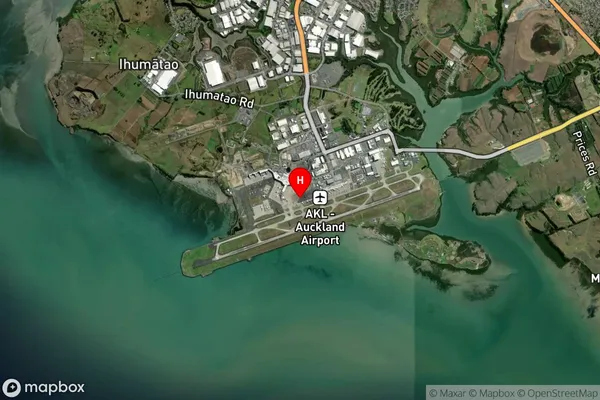 Auckland Airport, Auckland Satellite Map