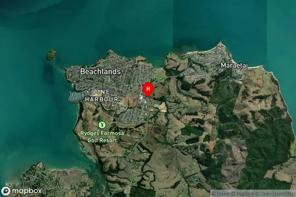 Beachlands, Auckland Satellite Map