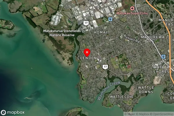 Clendon Park, Auckland Satellite Map