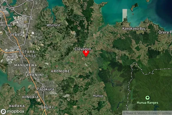 Clevedon, Auckland Satellite Map