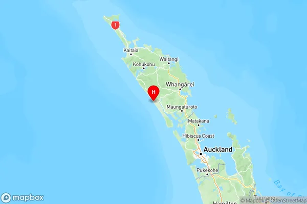 Baylys Beach, Northland Region Map