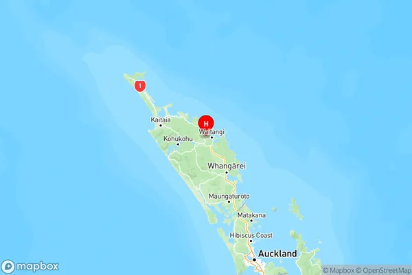 Puketona, Northland Region Map