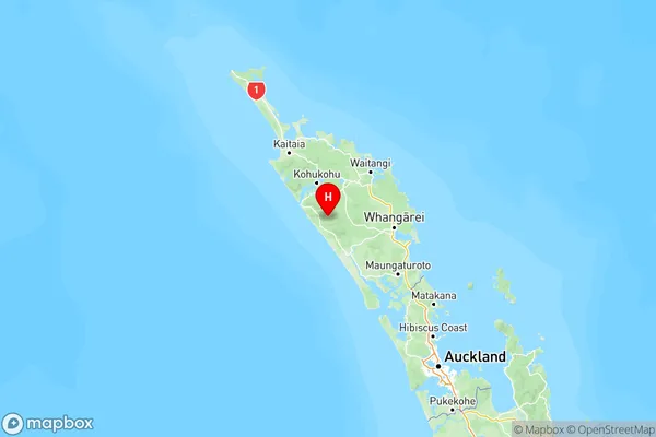 Tutamoe, Northland Region Map