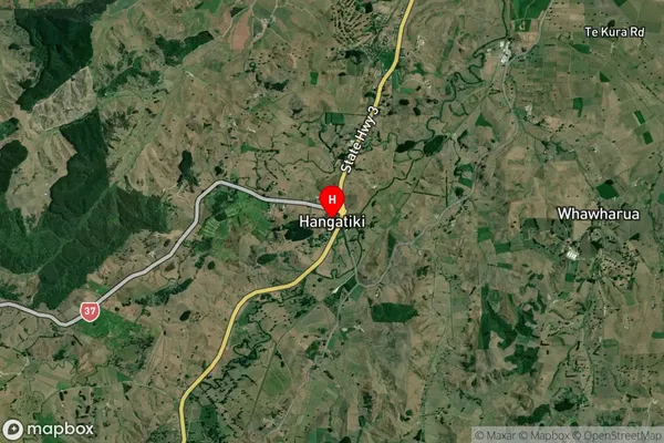 Hangatiki, Waikato Satellite Map