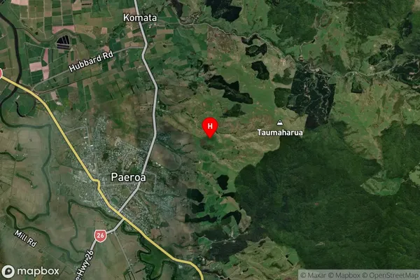 Komata, Waikato Satellite Map