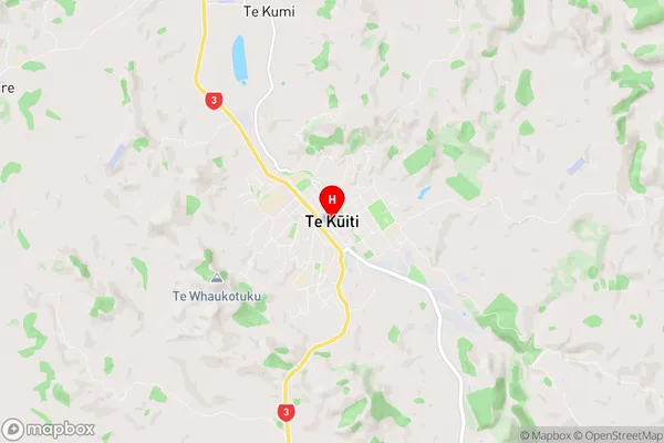 Te Kuiti, Waikato Region Map