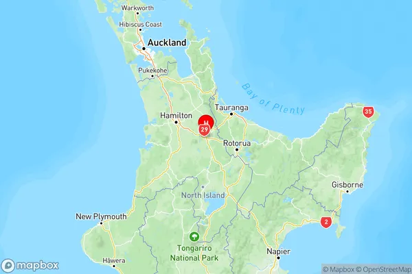 Tirau, Waikato Region Map