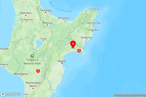 Frasertown, Hawke's Bay Region Map