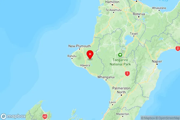 Huinga, Taranaki Region Map