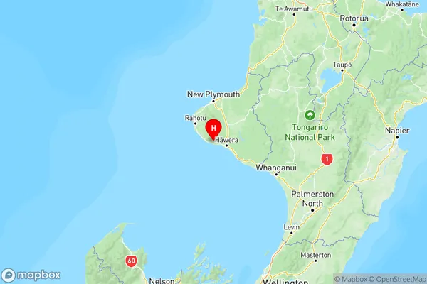 Kaupokonui, Taranaki Region Map