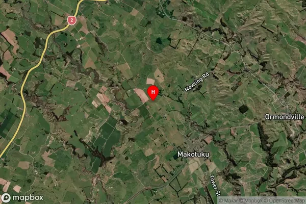 Makotuku, Manawatu-Wanganui Satellite Map